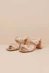 Lulus Louella Soft Gold High Heel Sandals In Gold