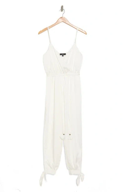 Lulus Lovely As Can Be Satin Jumpsuit In White