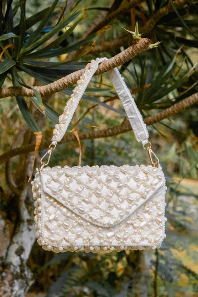 Lulus Luminous Charm Ivory Pearl Beaded Handbag
