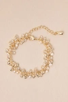 LULUS LUXE ADORNMENT GOLD AND CLEAR RHINESTONE BRACELET
