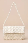 Lulus Luxe Perception Ivory Pearl Beaded Mini Shoulder Bag In Ivory