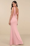 Lulus Maike Pink Cowl Back Mermaid Maxi Dress In Pink