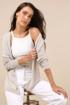 Lulus Maliha Light Taupe Knit Cardigan Sweater In Taupe