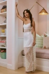 Lulus Malone White Sheer Sequin Embroidered Maxi Dress