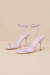 Lulus Marcelia Lavender Lace-up High Heel Sandals