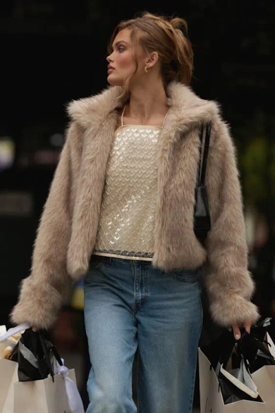 Lulus Mazara Ivory Sequin Beaded Backless Tank Top In Multi