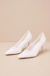 Lulus Millie Rose White Mesh Pointed-toe Pumps In White