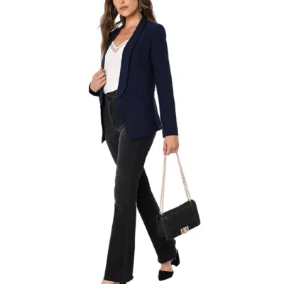 Lulus Miss Punctuality Lightweight Blazer In Navy Blue