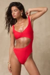 Lulus Moorea Red Cutout One-piece Swimsuit
