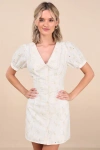 Lulus Natasa Light Yellow Floral Button-front Mini Dress In Light Yellow
