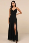 Lulus Notorious Poise Black Sleeveless Cowl Neck Maxi Dress In Black