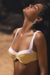 Lulus Oceanfront Energy Yellow Color Block Underwire Bikini Top In Yellow