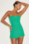 Lulus Opaline Green Strapless Skort Romper