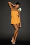 Lulus Opaline Orange Strapless Skort Romper