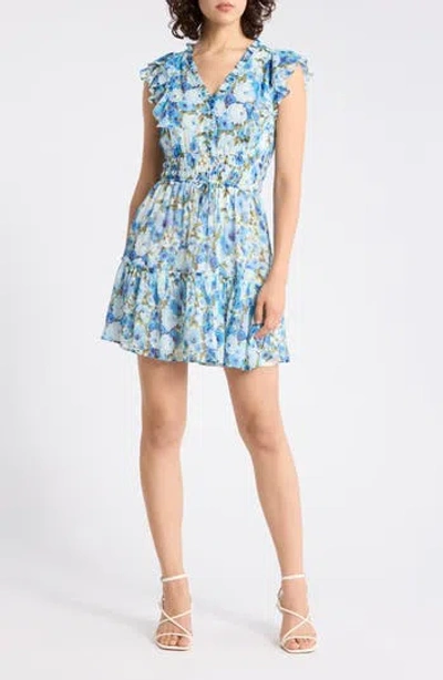 Lulus Patrizia Off The Shoulder Draped Satin Minidress In Animal Print