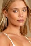 Lulus Petit Promise Gold Pearl And Rhinestone Earrings In Gold