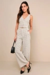 Lulus Posh Perception Ivory And Black Plaid Tweed Wide Leg Pants In Black