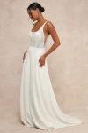 Lulus Positively Romantic White Sheer Mesh Embroidered Maxi Dress In White