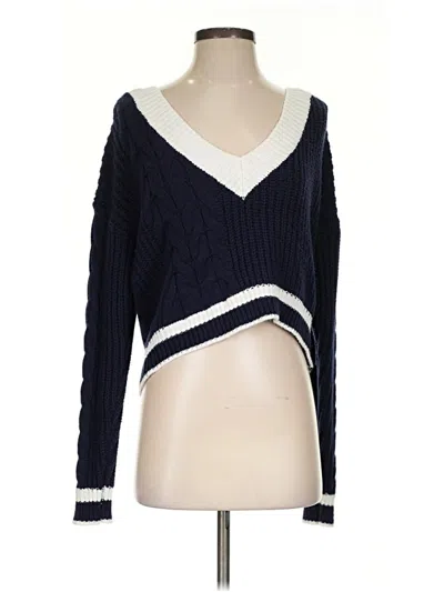 Pre-owned Lulus Pullover Sweater In Blue