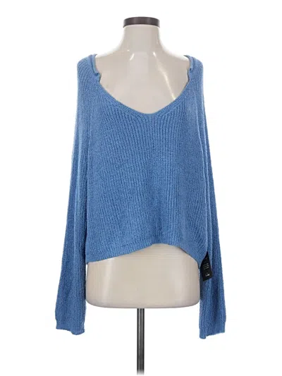 Lulus Pullover Sweater In Blue