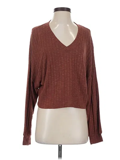 Pre-owned Lulus Pullover Sweater In Brown