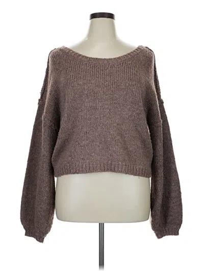 Pre-owned Lulus Pullover Sweater In Brown