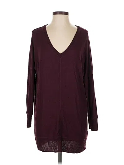 Pre-owned Lulus Pullover Sweater In Burgundy