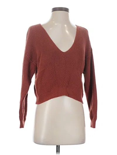 Pre-owned Lulus Pullover Sweater In Burgundy