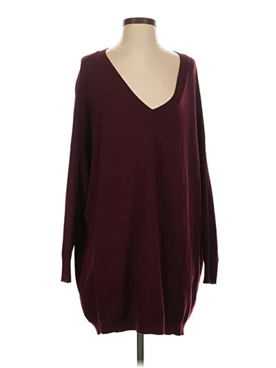 Pre-owned Lulus Pullover Sweater In Burgundy