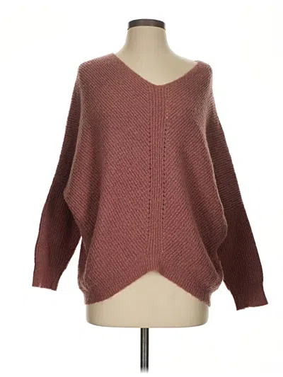 Pre-owned Lulus Pullover Sweater In Burgundy