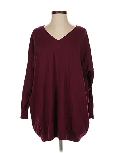 Pre-owned Lulus Pullover Sweater In Burgundy