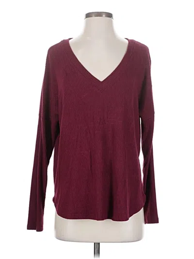 Pre-owned Lulus Pullover Sweater In Burgundy