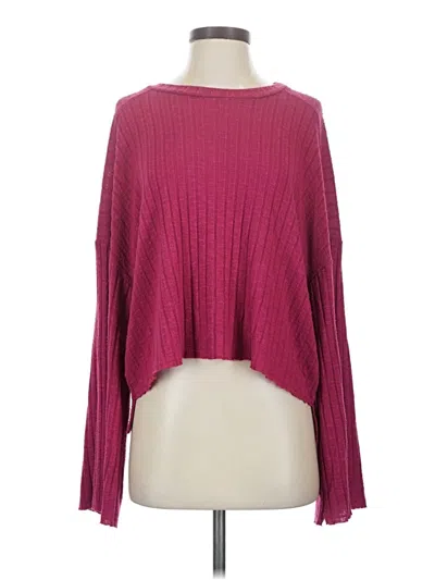 Pre-owned Lulus Pullover Sweater In Burgundy