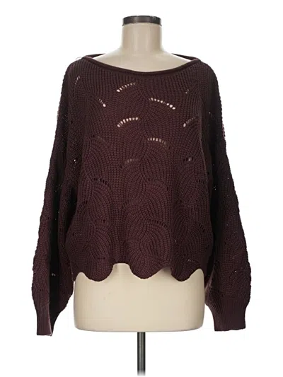 Pre-owned Lulus Pullover Sweater In Burgundy
