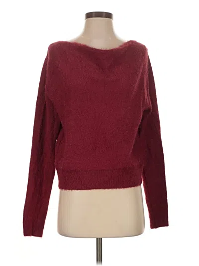 Pre-owned Lulus Pullover Sweater In Burgundy