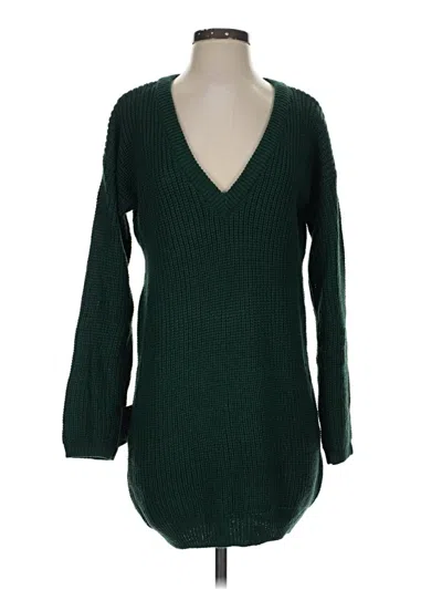 Pre-owned Lulus Pullover Sweater In Green