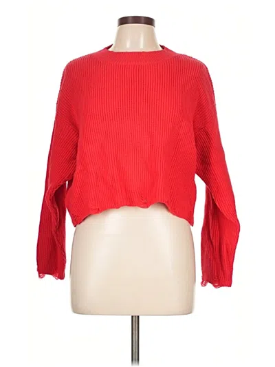 Pre-owned Lulus Pullover Sweater In Red