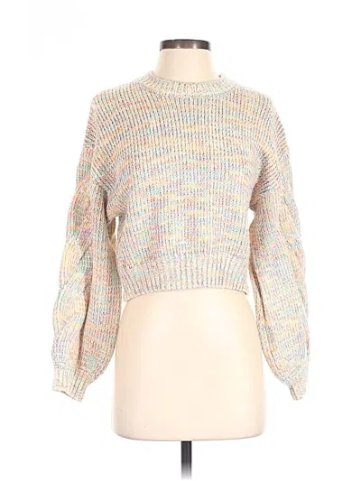 Pre-owned Lulus Pullover Sweater In Silver