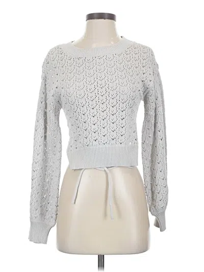 Pre-owned Lulus Pullover Sweater In Silver