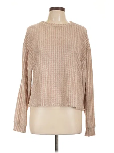Pre-owned Lulus Pullover Sweater In Tan