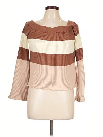 Pre-owned Lulus Pullover Sweater In Tan