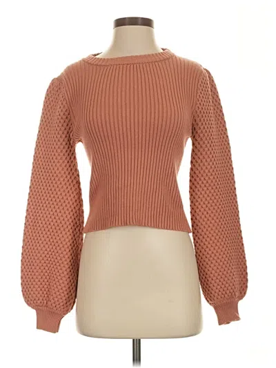 Pre-owned Lulus Pullover Sweater In Tan