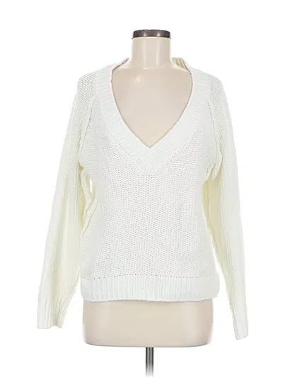 Pre-owned Lulus Pullover Sweater In White
