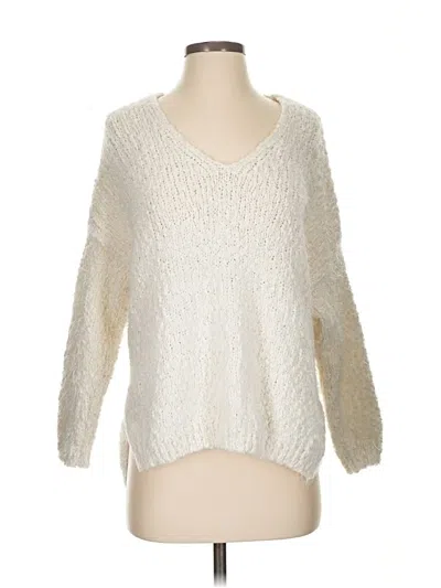 Pre-owned Lulus Pullover Sweater In White