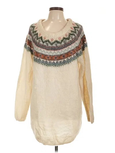 Pre-owned Lulus Pullover Sweater In White