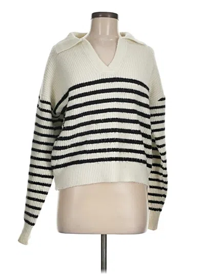 Pre-owned Lulus Pullover Sweater In White
