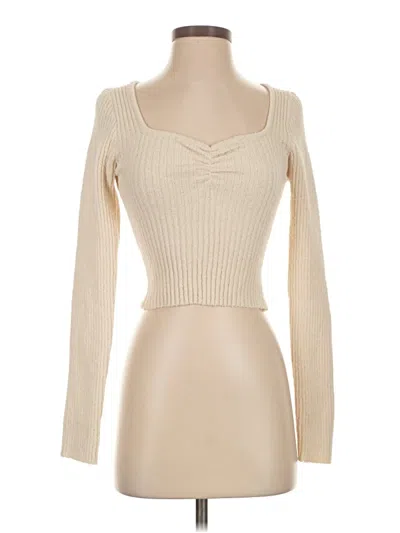 Pre-owned Lulus Pullover Sweater In White