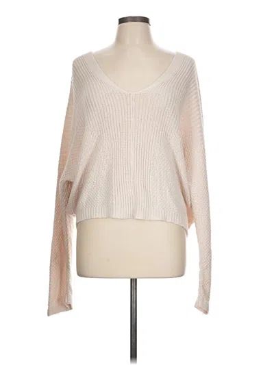 Pre-owned Lulus Pullover Sweater In White
