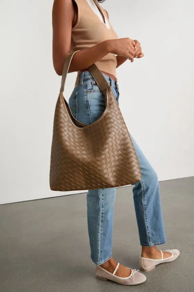 Lulus Rayla Brown Woven Tote Bag