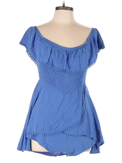 Pre-owned Lulus Romper In Blue